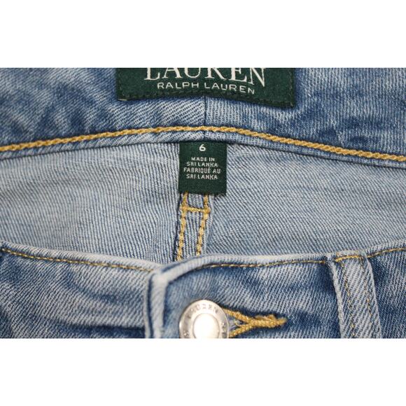 Ralph Lauren Size 6 Women Denim Bermuda Shorts Light Was Stretch - Picture 3 of 5